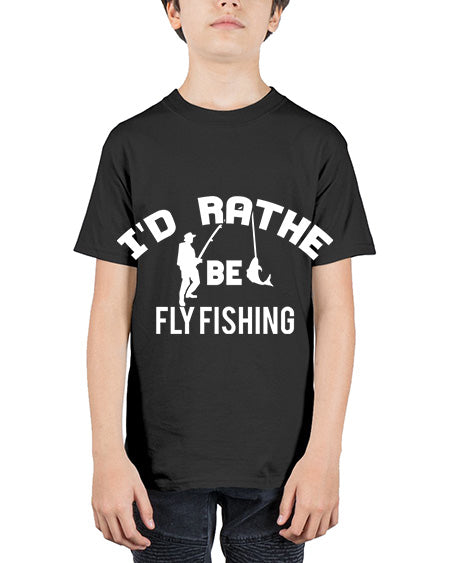 id rather be fly fishing 11# - shark-fish - Youth Tee Unisex