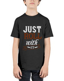 just roll with it 295# - cooking - Youth Tee Unisex