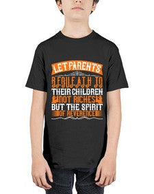let parents bequeath to their children not riches but the spirit of reverence 369# - parents day - Youth Tee Unisex