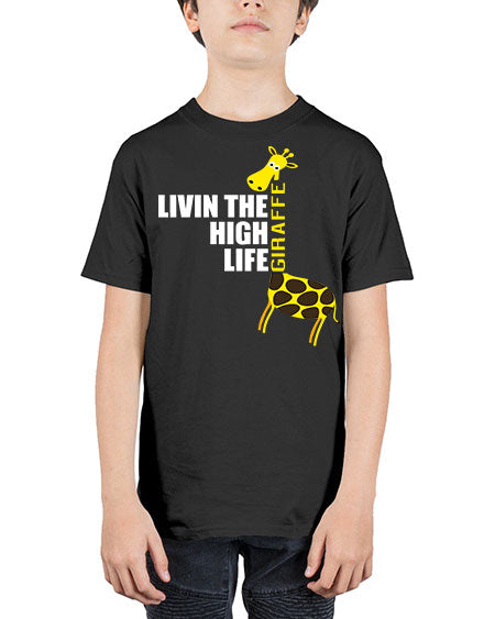 living the high life giraffe - giraffee - Youth Tee Unisex