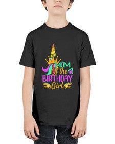 mom of the birthday girl 308# - unicorn - Youth Tee Unisex