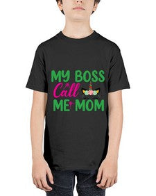 my boss call me mom 311# - unicorn - Youth Tee Unisex