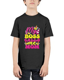 my boss calls me mom 312# - unicorn - Youth Tee Unisex
