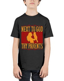 next to god thy parents 485# - parents day - Youth Tee Unisex