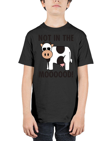 not in the mooood  - cow - Youth Tee Unisex