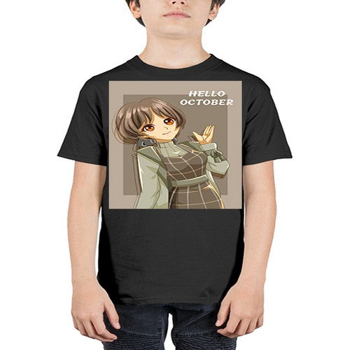 of beautiful girl in hello october 133# - anime - Youth Tee Unisex