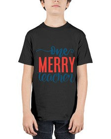 one merry teacher Style 327# - teacher - Youth Tee Unisex