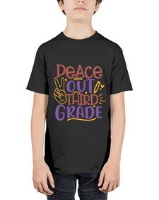 peace out third grade 645# - third grade - Youth Tee Unisex