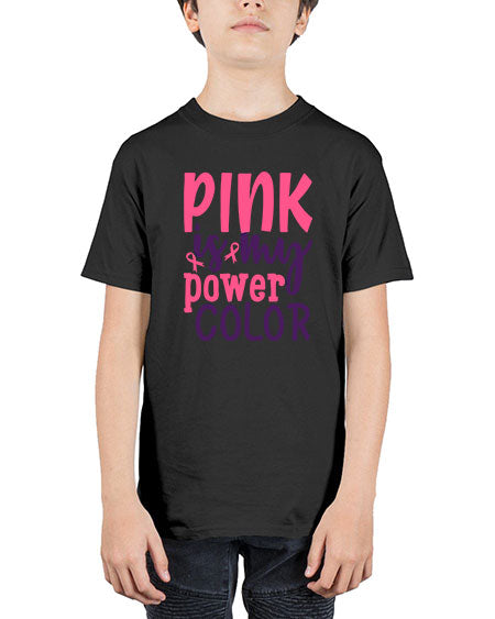pink is my power color Style 5# - breast cancer - Youth Tee Unisex