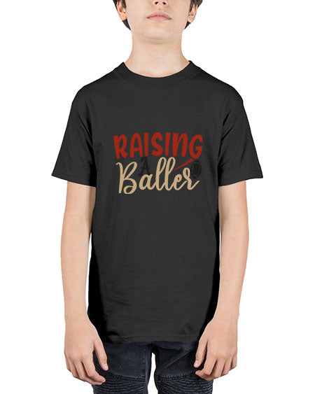 raising a baller 2278# - softball - Youth Tee Unisex