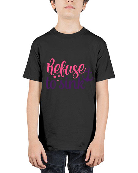 refuse to sink Style 4# - breast cancer - Youth Tee Unisex