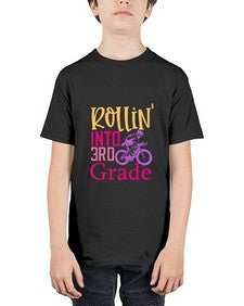 rollin into third grade 782# - third grade - Youth Tee Unisex