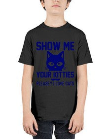 show me your kitties please i love cats - cats - Youth Tee Unisex