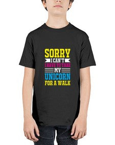 sorry i cant i have to take my unicorn for a walk 405# - unicorn - Youth Tee Unisex