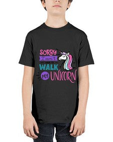 sorry i cant i have to walk my unicorn 407# - unicorn - Youth Tee Unisex