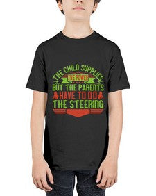 the child supplies the power but the parents have to do the steering 587# - parents day - Youth Tee Unisex