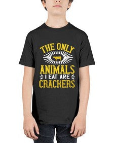 the only animals i eat are crackers 418# - vegan - Youth Tee Unisex