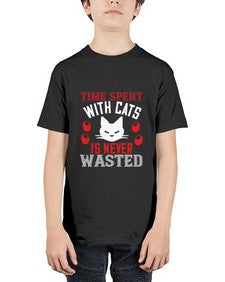 time spend with cat is never wasted Style 120# - cats - Youth Tee Unisex