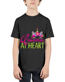 unicorn at heart 444# - unicorn - Youth Tee Unisex
