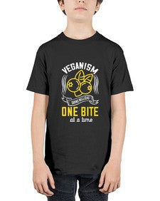 veganism saving millions one bite at a time 455# - vegan - Youth Tee Unisex