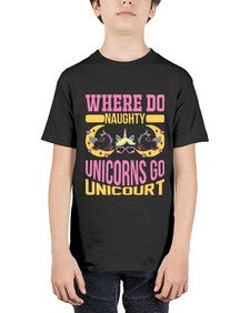 where do naughty unicorns go unicourt 557# - unicorn - Youth Tee Unisex