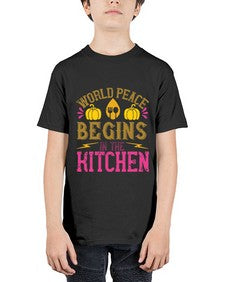 world peace begins in the kitchen 496# - vegan - Youth Tee Unisex