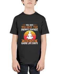 yoga takes you into the present moment the only place where life exists  644# - yoga - Youth Tee Unisex