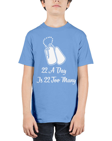 22 A Day is 22 30# - PTSD - Youth Tee Unisex
