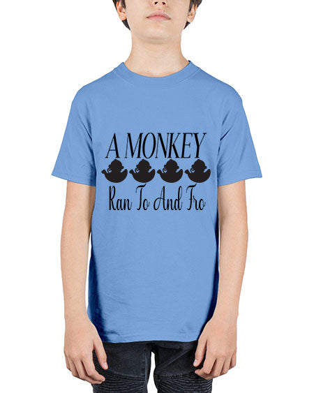 A monkey ran to and  - monkey - Youth Tee Unisex