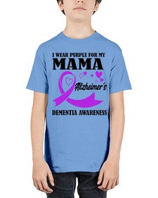 Alzheimers And Dementia I Wear Purple For My Warrior Mama 21# - alzheimers - Youth Tee Unisex