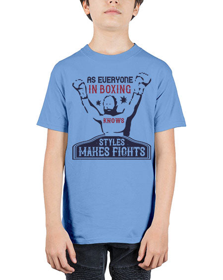 As everyone in boxing knows styles makes fights 2237# - boxing - Youth Tee Unisex