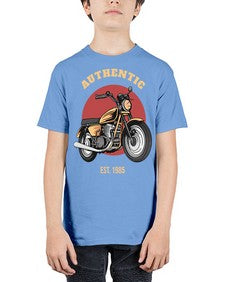 Authentic 8# - motorcycle - Youth Tee Unisex