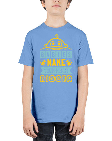 Babies make your heart bigger Style 21# - baby shower - Youth Tee Unisex