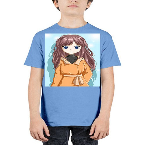 Beautiful and cool girl with yellow suit 73# - anime - Youth Tee Unisex
