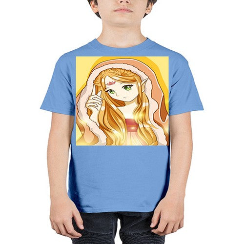 Beautiful and cute fairy queen with long yellow hair 70# - anime - Youth Tee Unisex