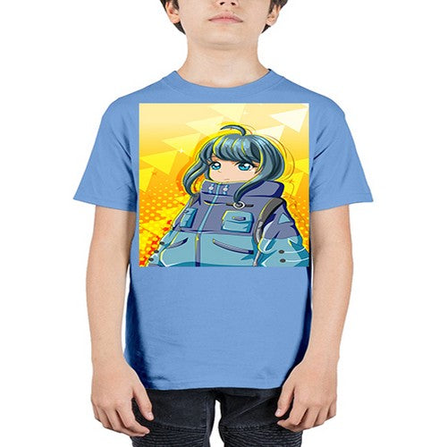 Beautiful and cute girl with big jacket 88# - anime - Youth Tee Unisex