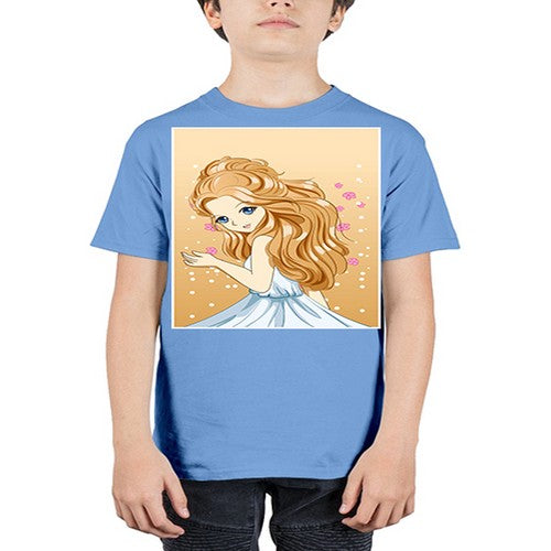Beautiful and cute princess long blonde hair 13# - anime - Youth Tee Unisex