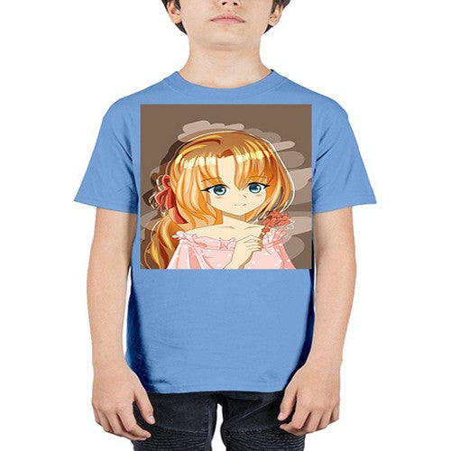 Beautiful princess with flowers 97# - anime - Youth Tee Unisex