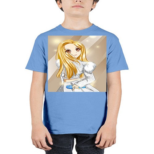 Beautiful singer girl with white dress 182# - anime - Youth Tee Unisex