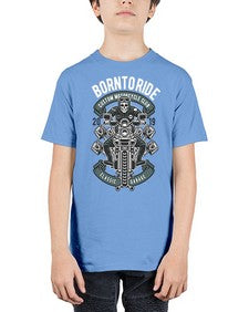 Born To Ride Skull Biker 275# - skull and bones - Youth Tee Unisex