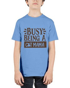Busy Being A Cat Mama Style 2# - cats - Youth Tee Unisex
