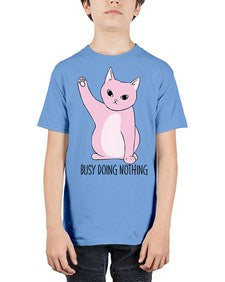 Busy Doing Nothing - cats - Youth Tee Unisex