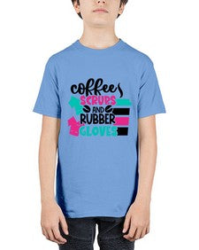 Coffee Scrubs And Rubber Gloves Style Style 664# - nurse - Youth Tee Unisex