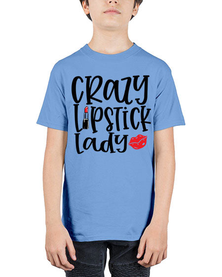 Crazy Lipstick Lady Style 240# - beauty - fashion - Youth Tee Unisex