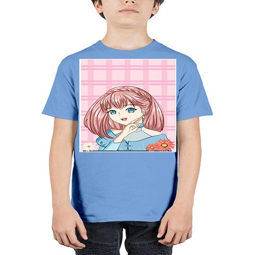 Cute and beautiful princess pink short hair 72# - anime - Youth Tee Unisex