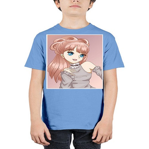 Cute and beautiful princess with brown long hair 55# - anime - Youth Tee Unisex