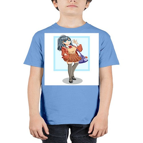 Cute and happy teenage girl back to school 175# - anime - Youth Tee Unisex