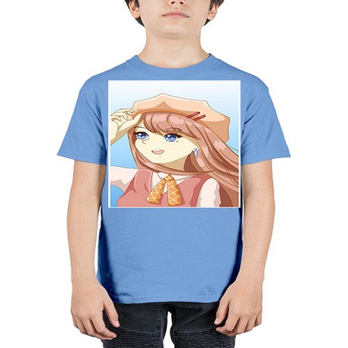 Cute beautiful and funny girl with hat 66# - anime - Youth Tee Unisex