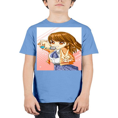 Cute teenage student girl singing song 47# - anime - Youth Tee Unisex