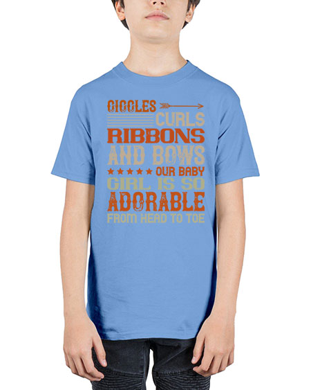Giggles curls ribbons and bows Our baby girl is so adorable from head to toe Style 319# - baby - Youth Tee Unisex